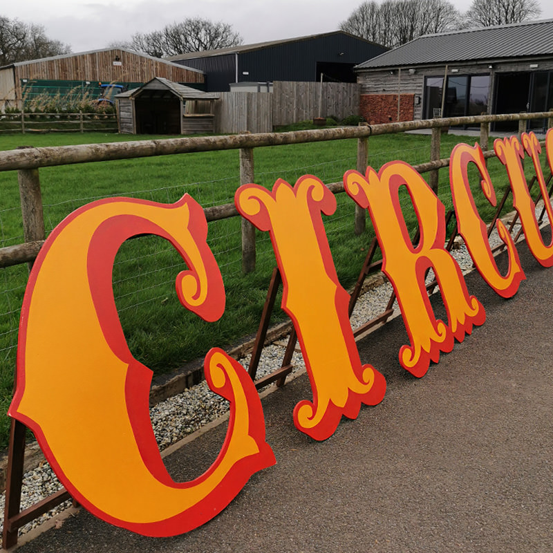 CIRCUS 4ft Freestanding Wooden Letters 3